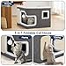 Cat Beds for Indoor Cats, Large Cat Cave with Cozy Hideout, Scratch Pad, Fluffy Ball Hanging, Foldable Cat Hideaway Hold Up to 30LBS, Indoor Cat House with Reversible Soft Cushions for All Seasons