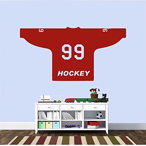 Hockey Wall Sticker, Custom Name Decal kau 246 Handmade