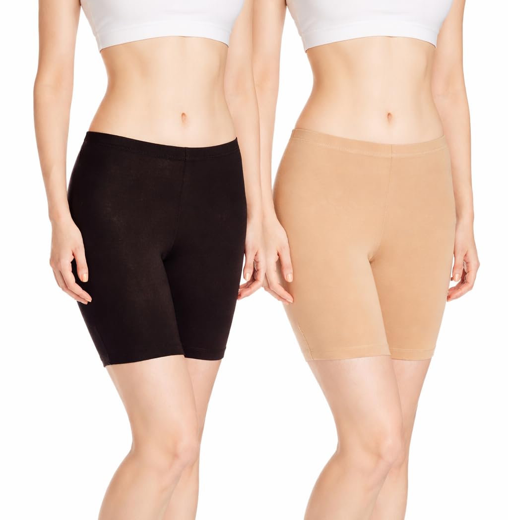 Women's High Coverage Cotton Stretch Mid Waist Shorties | Soft, Breathable & Stretchable Fabric | Multicolour Pack for All-Day Comfort, Innerwear & Lounge Use