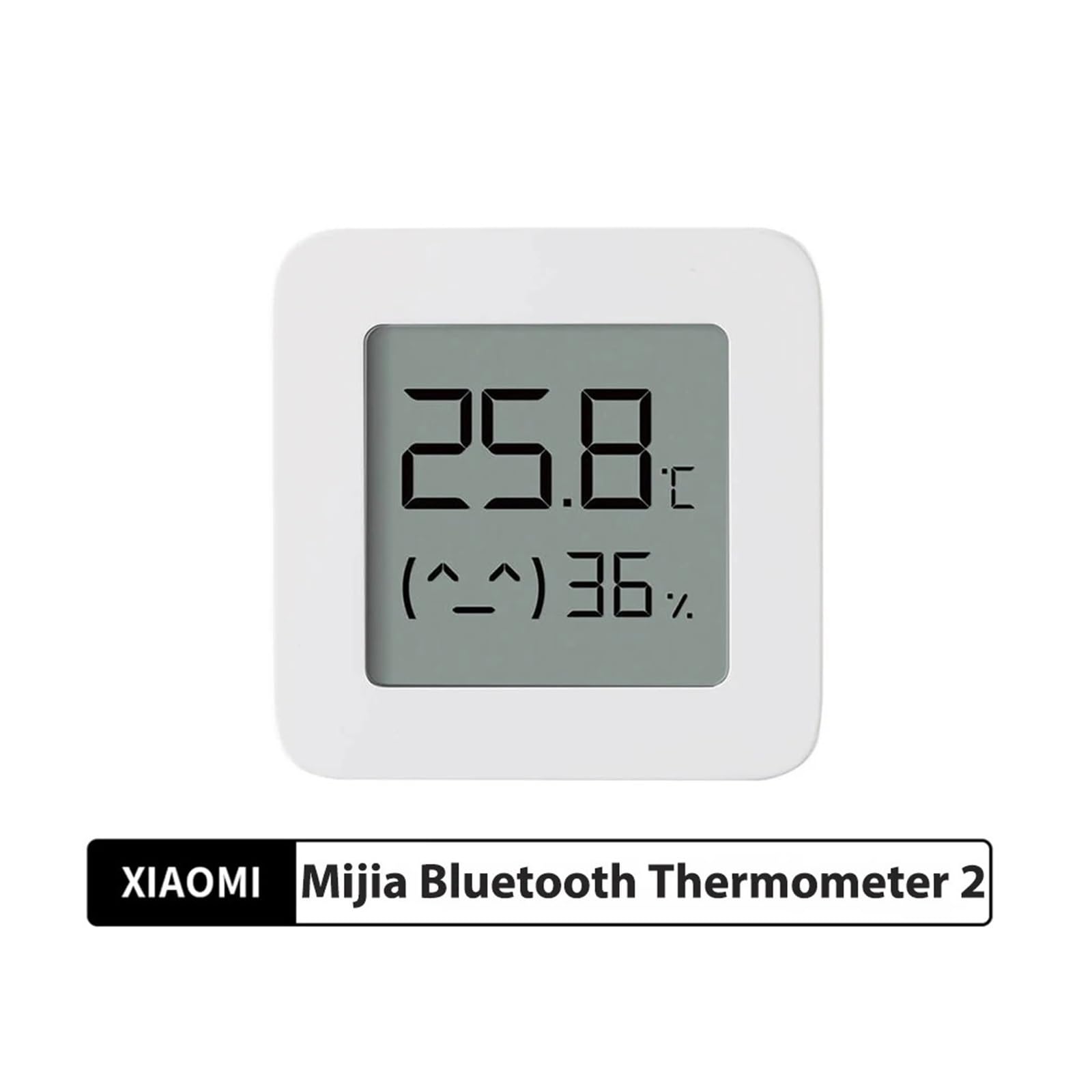 Smartes Thermometer Hygrometer, Bluetooth-Sensor LYWSD03MMC | ABS + PMMA, Bluetooth 4.2 BLE, 43 x 43 x 12.5 mm, CR2032 enthalten, Wandsticker und Handbuch(10 Pcs)