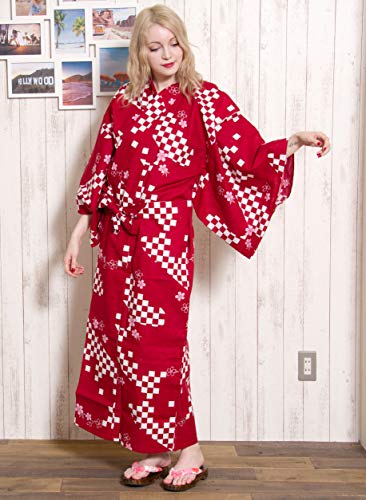 Image of Dita Tokyoin Traditional Made In Japan Cotton Yukata Robe (Japanese Pajama Kimono) Easy Wearing set2