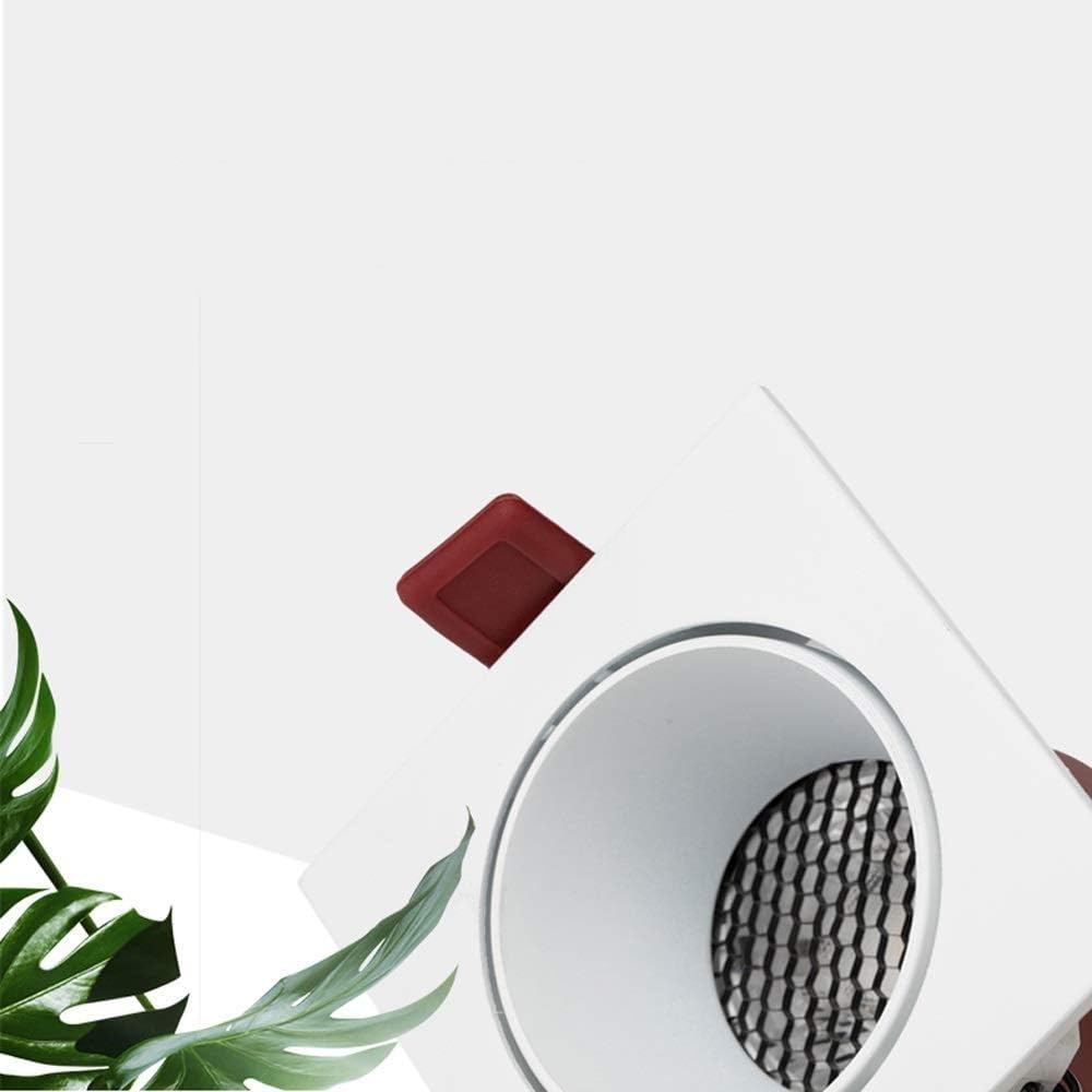 Square Adjustable Angle LED Recessed Downlight CRI90 75mm Mounting Aperture Recessed Ceiling Light Nordic Anti-Fog and Anti-Glare LED Recessed Spotlight High Brightness (Color : 3000K_5W)