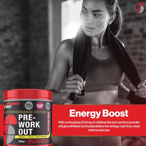 Gold Pre Workout Supplements direct - Delicious Berry Energy Drink with Creatine, Caffeine, Beta Alanine, Citrulline Malate, Amino Acids, Beta Alanine, Vitamin B, Vitamin B12 - Image 4