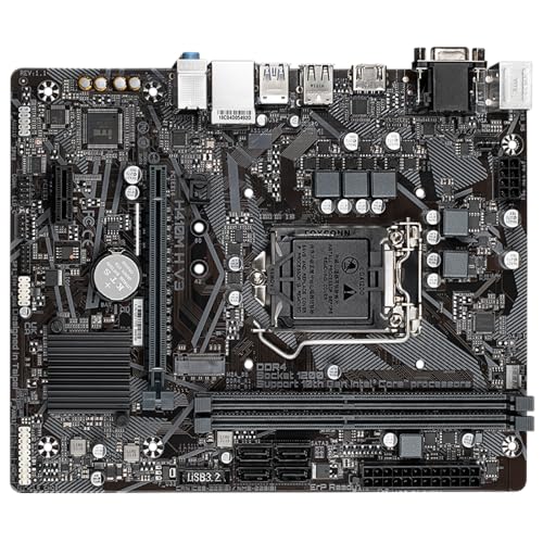 Image of Motherboard Fit for GIGABYTE H410M H V3 for 10th Gen Intel LGA 1200 with I/O Back Plate Shield,Used