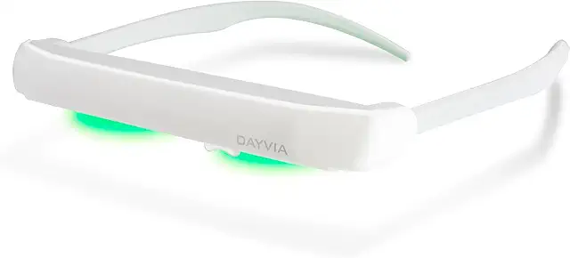Lunettes de luminothérapie DAYVIA - Portable, 3 intensités, 50g - Idéales pour usage nomade