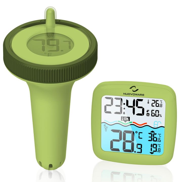 Nuovoware Pool Thermometer, Yellow-Green