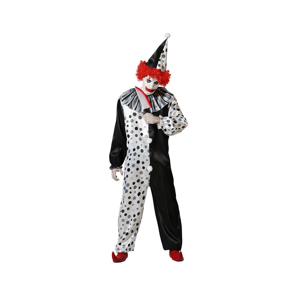 Atosa grey clown costume unisex adult m