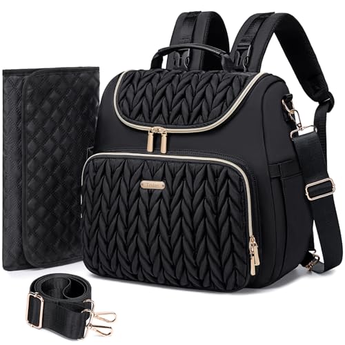 Image of Tealari 4 in 1 Convertible Diaper Bag Backpack,Waterproof Baby Diaper Bag with Changing Pad,Converts into Baby Tote Bag,Diaper Backpack,Stroller Bag and Crossbody Diaper Bag