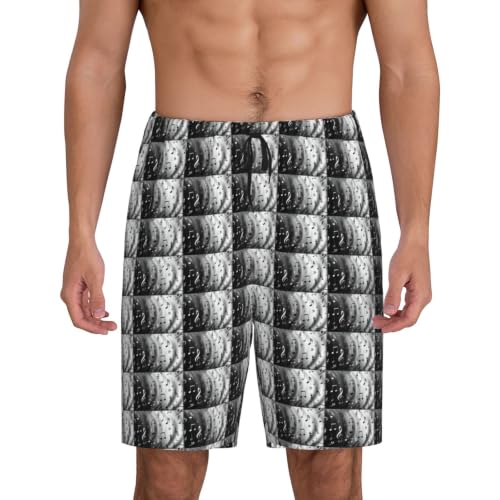 Pantalon de pyjama court homme notes de musique en coton léger pour l'été