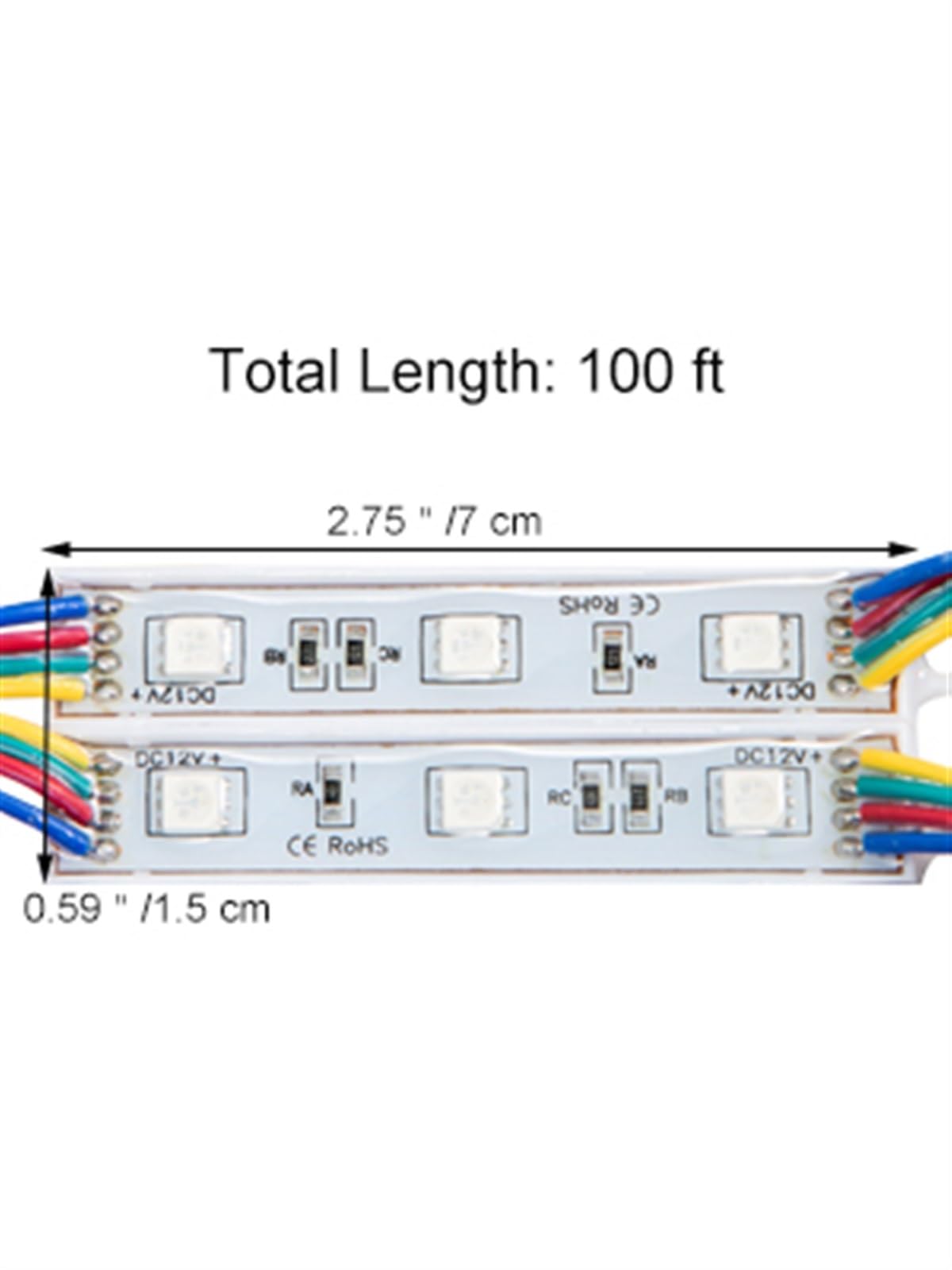 Oświetlenie witryny sklepowej RGB SMD5050 regulowane 20 kolorów 100 stóp 200 szt. 3 moduł LED wodoodporna dekoracja biznesowa aplikacja DIY,Elastyczna obsługa