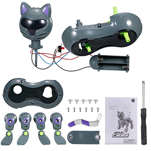 OWSOO Brinquedo de gato robô para crianças DIY brinquedo brinquedo interativo inteligente brinquedos