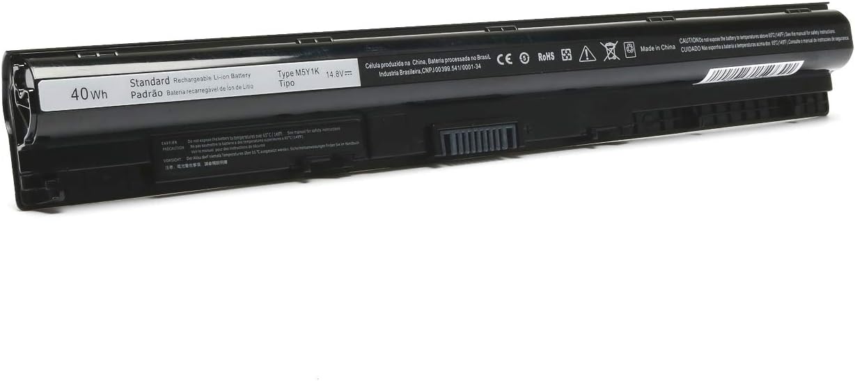 4-Cell 40Wh 14.8V M5Y1k Battery for Dell Inspiron 14 15 17 3000 Series 3451 3551 3567 5555 5558 5559 5758 5755 3458 3558, Fits 6YFVW VN3N0 GXVJ3 W6D4J HD4J0 4WY7C Replacement Battery