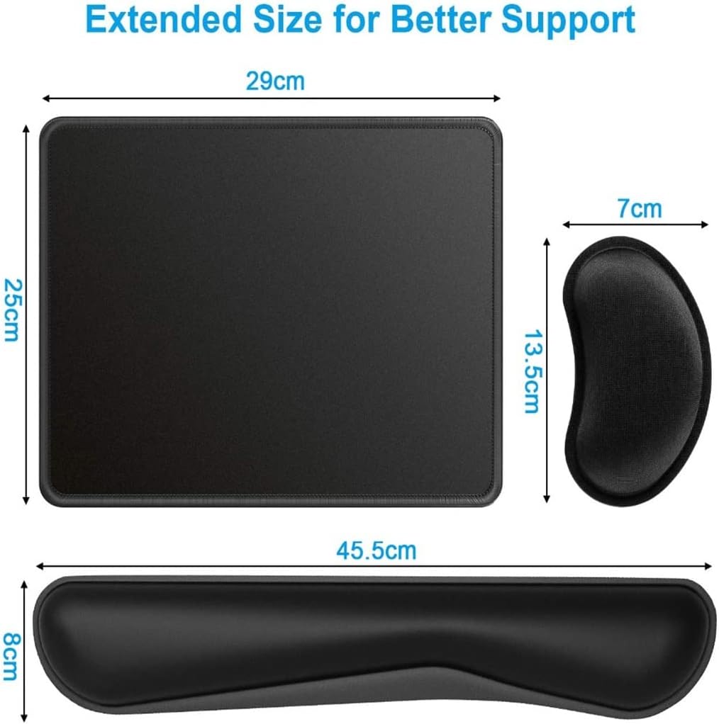 Keyboard Wrist Rest Wrist Mouse Pad Computer Mousepad Ergonomic Sets Easy Typing for Pc Laptop Office