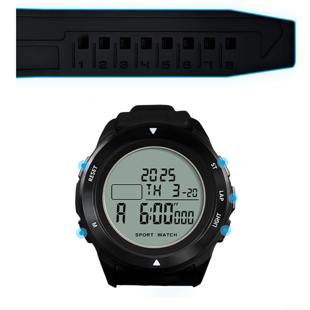 Orologio digitale da arbitro di calcio, timer multifunzione per allenatori, cronometro, orologio sportivo con retroilluminazione, cronometro di memoria