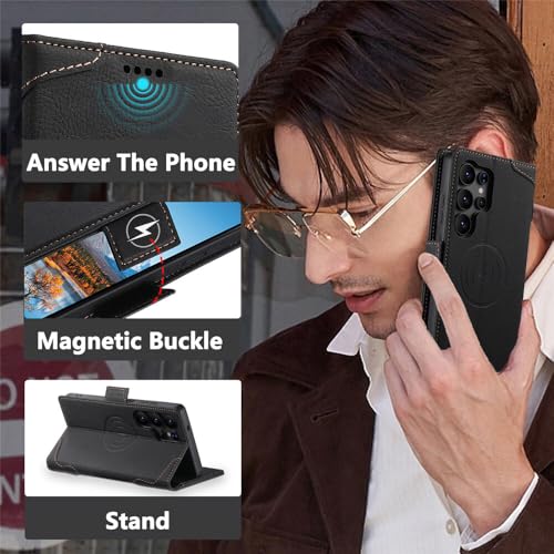 Étui Galaxy S23 Ultra clapet magnétique protection cuir - 7