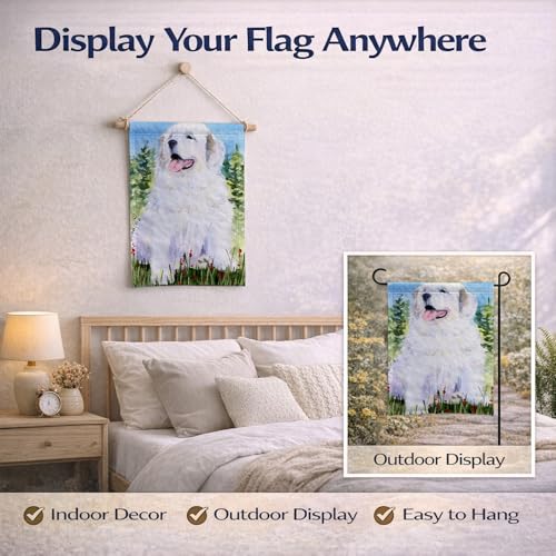 Drapeau Great Pyrenees Garden Size multicolore pour extérieur - 8