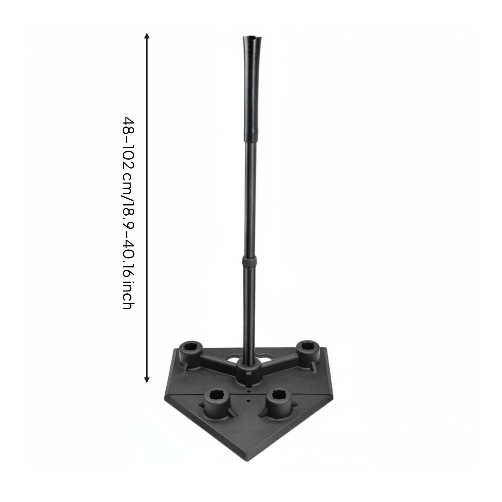 Baseball Training Stand tee de Bateo Ajustable Soporte de Béisbol Base Estable Poste Reforzado Portátil de 19 Pulgadas Adecuado para Ejercicios