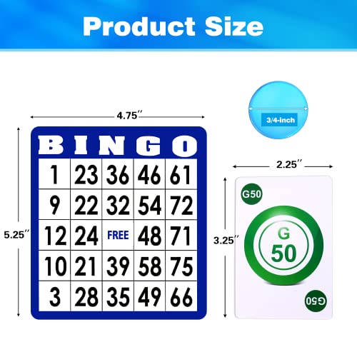 Gse Complete Bingo Game Set With 50 Bingo Cards, 500 Colorful Transparent Bingo Chips & Deck Bingo Calling Cards For Kids, Adults, Seniors. Great For Family Parties, Large Groups, Bingo Game Night #TOP1