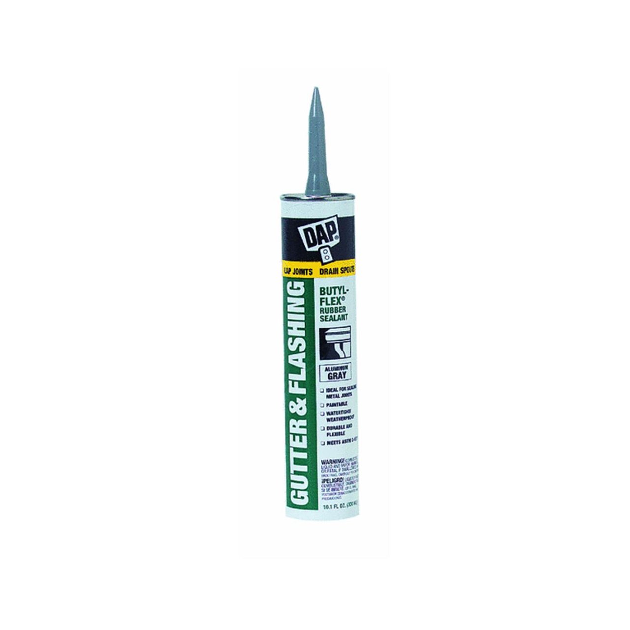 Dap Butylflex 18188 Gray Gutter & Flashing Sealant, 10.1 Oz (Pack of