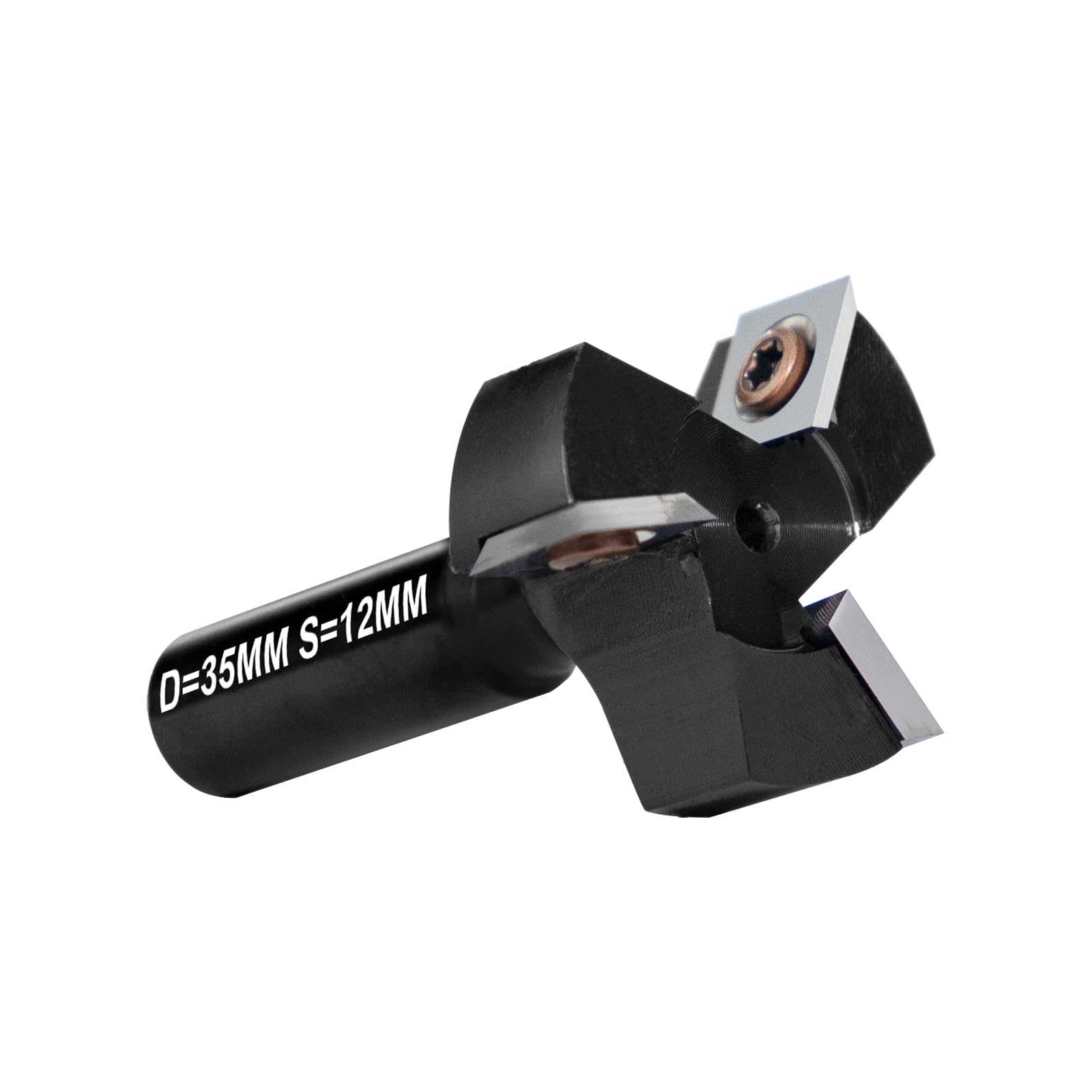 DEEFIINE CNC Spoilboard Surfacing Router Bits, 3 Wings 12 MM Shank 35 MM Cutting Diameter, Slab Flattening Router Bit Planing Bit Wood Milling Cutter Planer Woodworking Tools