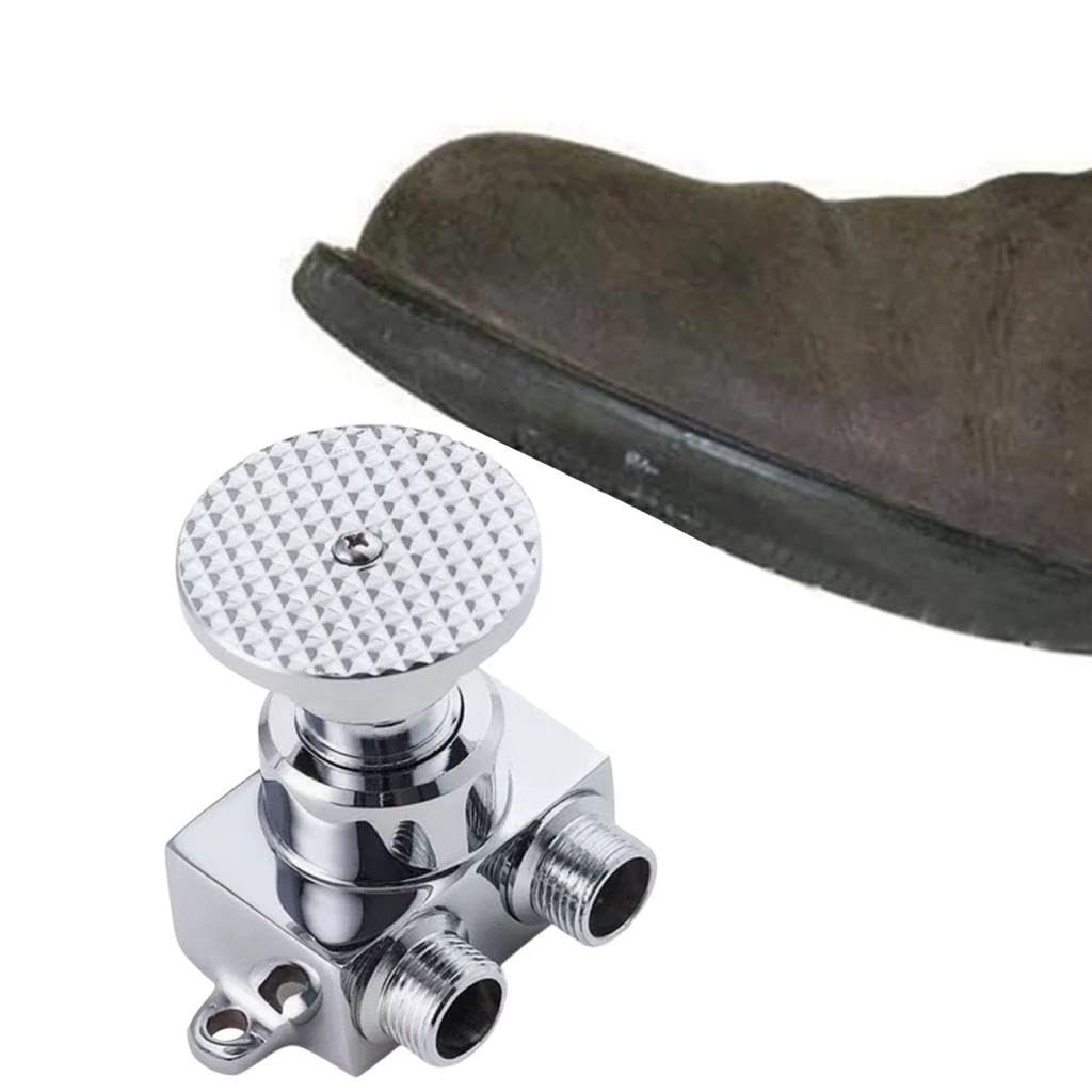 Perfeclan Válvula de Interruptor de Control de Pedal de piezaza de Piso Grifo de Agua Fría Automática Válvula de Pedal de piezaza para Fábrica, Tipo vertical