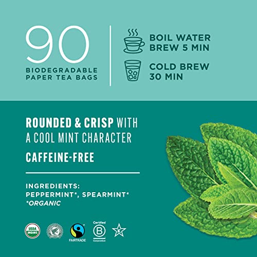 Teatulia-Organic-Mint-Tea-Bags-90-Square-Tea-Bags-100-Compostable-Sustainably-Grown-Spearmint-in-Washington-USA