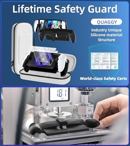 Image of QUAGGY 3-in-1 Accessoris Kit Compatible with Playstation Portal, EVA Carrying Case for PS Portal with Silicone Protective Cover with stand