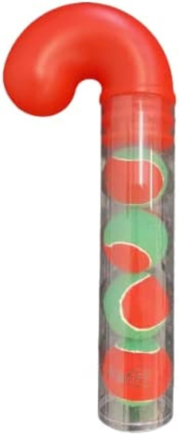 Midlee Candy Cane Christmas Dog Tennis Balls - 2.5" - Set of 4
