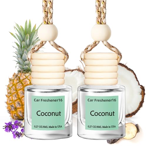 Image of Hanging Car Air Freshener, Long Lasting Scent, Cute Air Fresheners for Women, 2 Pack Non-Toxic Essential Oil Diffuser, Made in USA