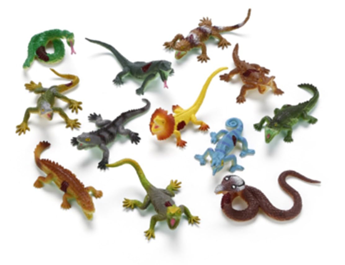 Small Kids Sea & Wild Animal Toys Sets for Fun, Educational, Spark Imagination and Learning (Multi Choice Sets) (Reptiles Animals) 12pcs-image-0