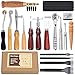 Produktbild Leder-Carft-Stanzwerkzeug-Set, 18-teilig, für Näharbeiten, Nähen, Sattelfugenverzierung, Leder, Basteln 18 B-Ware
