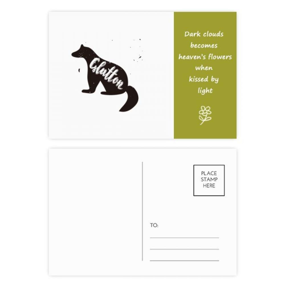Juego de poesía de animales Glutton en blanco y negro para veladas creativas en casa (20 uds) 4