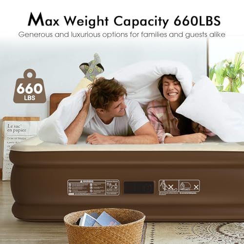 image for VOSSER Air Mattress Queen with Built-in Pump,Leakproof Blow Up Mattres