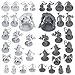 38 D&D Miniatures Fantasy Tabletop RPG Figures for Dungeons and Dragons, Pathfinder Roleplaying Games. 28MM Scaled Miniatures, 10 Unique Designs, Bulk Unpainted, Great for D&D/DND