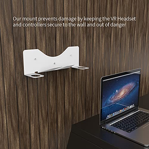 Support mural pour Oculus Quest 3 et 2 - Rangement VR blanc avec support de manette - 5