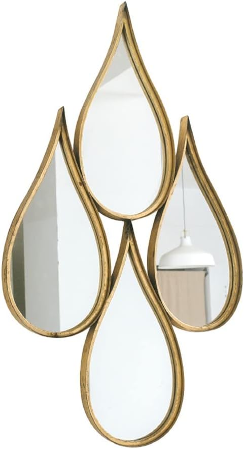 Makeup with Frame Toilet Wall Hanging Bathroom Mirrors Nordic Decoration Bedroom Water Drop
