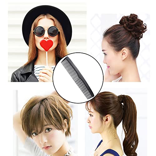 1 Stücke 19cm Styling Kamm Männer Multifunktionaler,Bruchfester Premium Grobzinkiger Carbon,Antistatischer Haar Kamm Friseur zum Haare Schneiden, Breiter Zahnkamm+Feine Zahnung