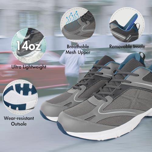 Hawkwell Men's Big Size Plus Size Casual Lightweight Walking Sneakers Sports Shoes US Size 13 14 15 16 17 18 194