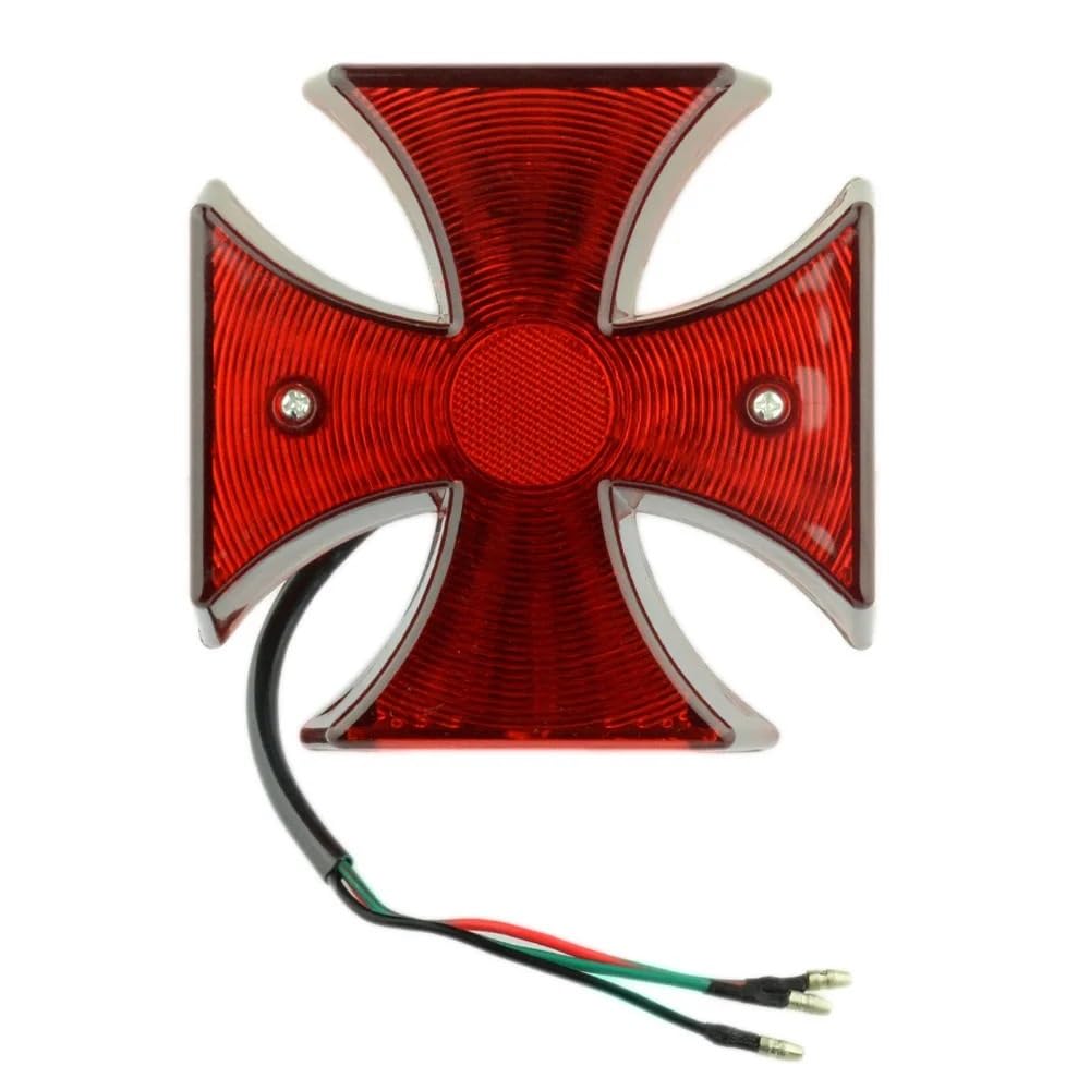 Faro Posteriore Stop Running Grande Fanale Posteriore Rosso Da 4,75 Pollici, A LED, Targa Per Bobber Chopper Indicatori Di Direzione Moto, Lampada Segnalazione