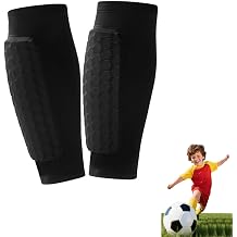 Soccer Shin Guards Pads Socks for Kids Youth Adult,Breathable Elastic Anti-Collision Calf Compression Sleeve with Honeycomb Pads for Protect Legs Guards