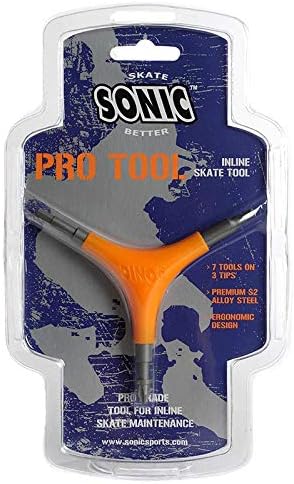 SONIC Pro Inline Skate Tool - 9 Essential Tools - 4 mm Hex and T25 Torx - Bearing Pusher and Extractor