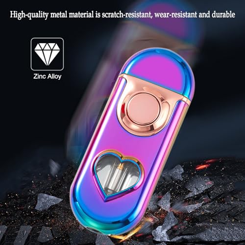 Encendedor Dual Flame Recargable Metal Naranja miniatura 5