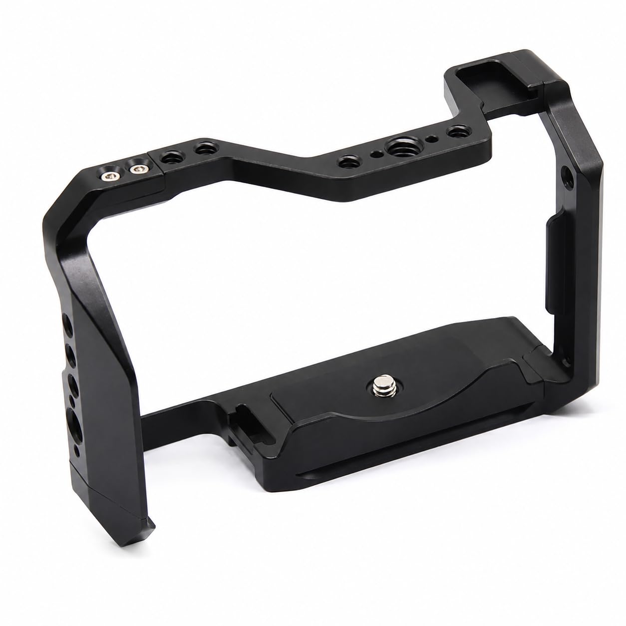 Camera Cage for Sony A6700 / ILCE-6700, CNC Aluminum Alloy Camera Rig Protective Frame with Multiple 1/4"-20 Thread Holes, Cold Shoe Mount and Arca-Type Base Plate for Vlogging Video Shooting-image-16