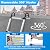 Wolec 12.5 ft Aluminum Telescoping Ladder, 330 lb Load, Hooks, Portable Collapsible Ladder for Home & Work,Silver