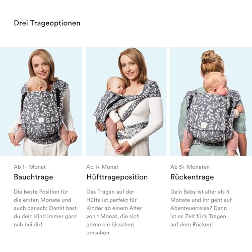 Stokke Limas Carrier Plus, Glacier Green (OCS) - Half Buckle Babytrage- Drei Trageoptionen - Sicher für Babys von 1 Monat / 4 kg bis 18 kg