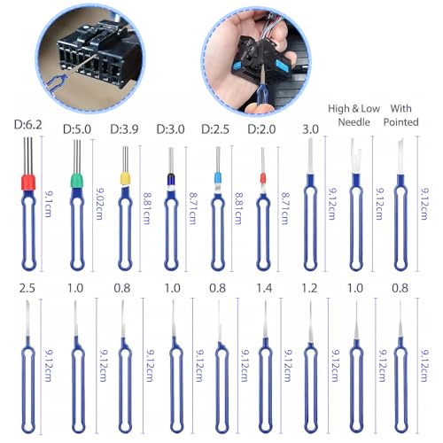 Yuiturt 36 Pcs Upgraded Terminal Removal Tool Kit, Pin Extractor Tool Universal Terminal Ejector Kit with Protective Bag, Electrical Wire Connector Pin Removal Tool for Car Automotive - Image 3