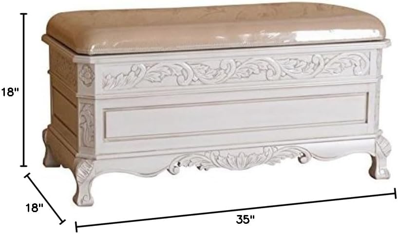 International Caravan Furniture Piece Carved Wood Trunk/Bench