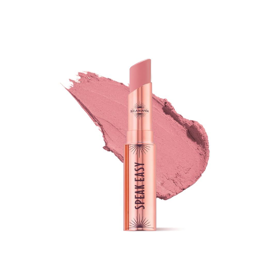 Bellamianta Speak Easy Lipstick | Sweet Seduction Shade | Enriched with Cocoa Butter, Jojoba Oil and Vitamin E | Long-lasting, Moisturising, Creamy Finish