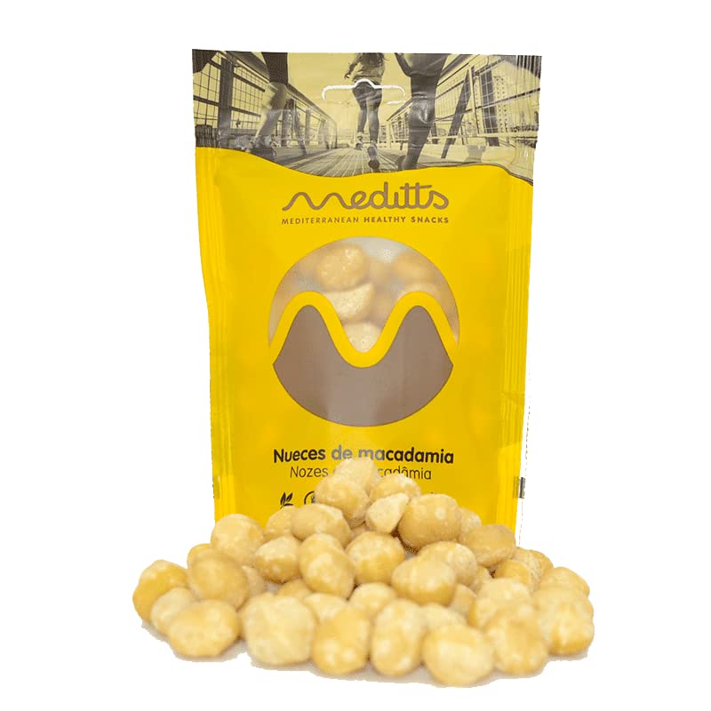 Meditts - Noci di Macadamia Naturali, 1 kg. Crude e Intere, Senza Sale. Formato Scorta per Chef, Pasticceri e Amanti del Gourmet.