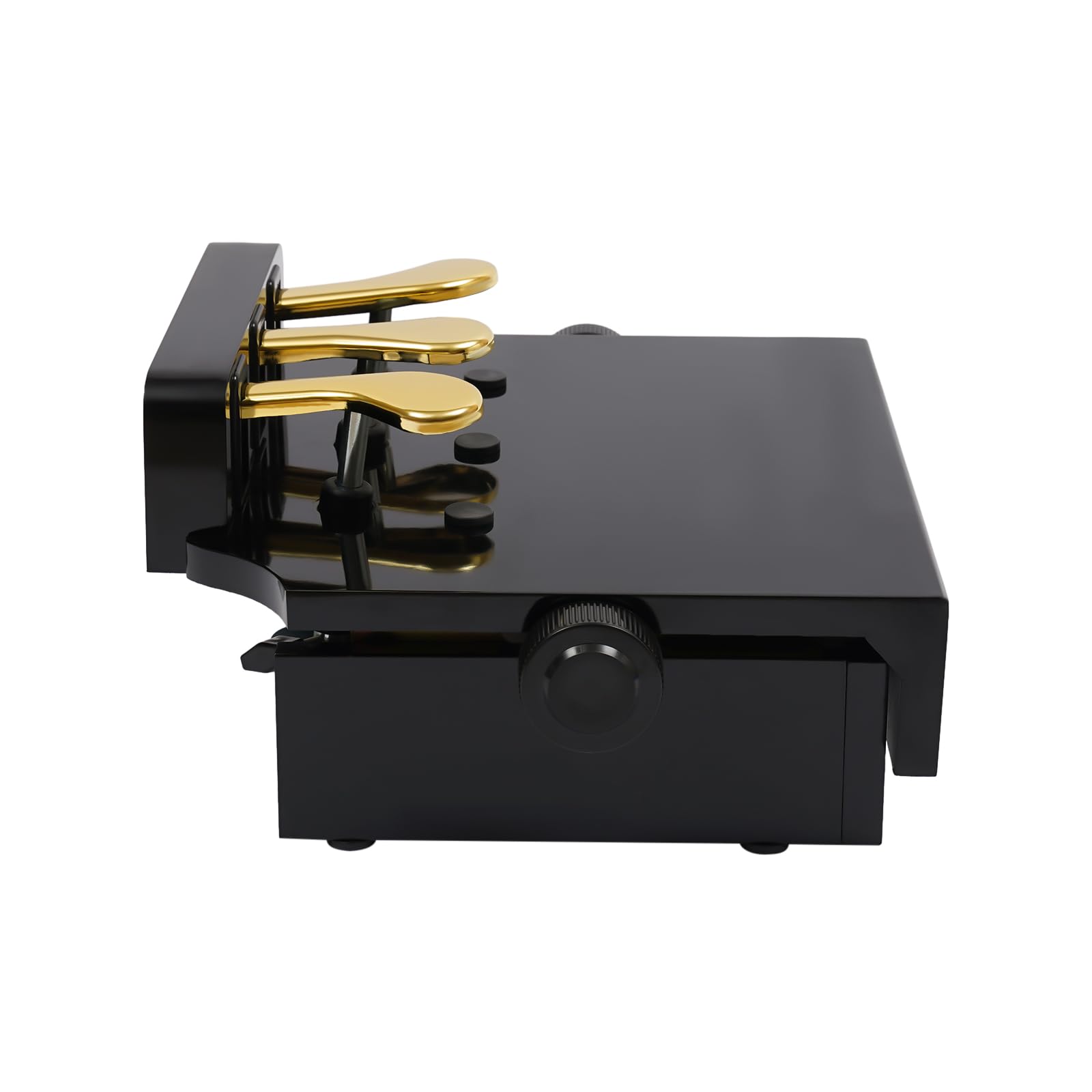 Klavier Pedal Extender, Pedalerhöhung Klavier Klavier Pedal Extender Bank für Kinder, einstellbare Höhe Klavier Pedal Extenders Bank mit 3 Pedalen für Kinder entwickelt - Schwarz